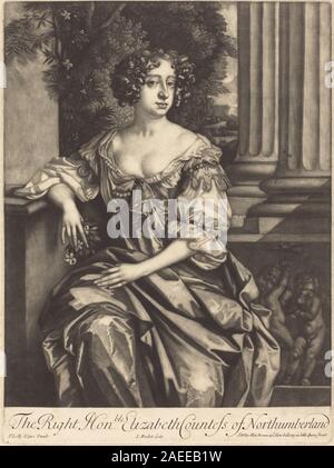 Isaak Beckett after Sir Peter Lely, The Right Honorable Elizabeth Countess of Northumberland, c1695 The Right Honorable Elizabeth Countess of Northumberland; circa 1695 date Stock Photo