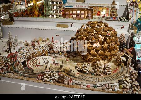 London, UK. 08th Dec, 2019. The Museum of Architecture's Gingerbread City is an annual exhibition, now at its 4th edition, where architects, designers and engineers create an entire city made of gingerbread. Participants this year include Foster   Partners, PDP London, PLP Architecture, Turner Works and Phase3. (Photo by Laura Chiesa/Pacific Press) Credit: Pacific Press Agency/Alamy Live News Stock Photo