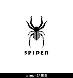 Spider Man Insect Arthropod symbol logo design silhouette Stock Vector