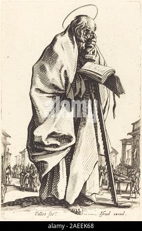 This etching by Jacques Callot depicts Saint Livier in a standing pose ...
