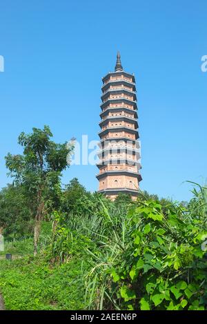 Bai Dinh Pagoda , where holds Vesak 2014 is famous for its great size and imposingness. The pagoda will be also set more record for the owner of the m Stock Photo