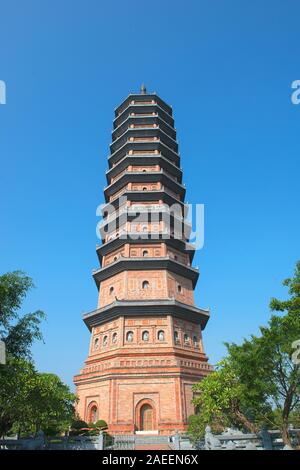 Bai Dinh Pagoda , where holds Vesak 2014 is famous for its great size and imposingness. The pagoda will be also set more record for the owner of the m Stock Photo