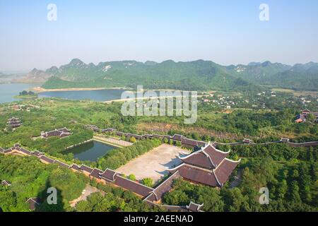 Bai Dinh Pagoda - The biggest temple complex in Asia and Vietnam, Trang An, Ninh Binh Stock Photo