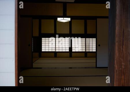Interior of the house of the famouse Japanese surveyor, cartographer, Tadataka Ino. In Sawara, Japan. Stock Photo