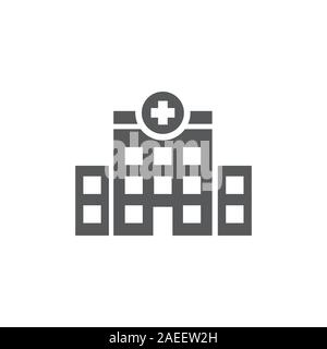 Clinic icon on white background Stock Vector