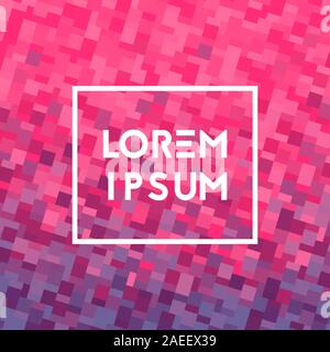 Background with geometry texture. Vector illustration. Gradient pink and purple. Stock Vector