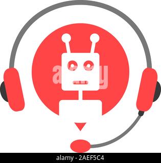 hotline service with chatbot assistant Stock Vector