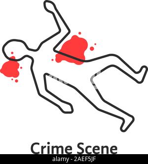 simple crime scene icon isolated on white background Stock Vector
