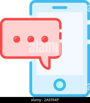 message notification like chat in smartphone Stock Vector