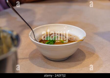 Taichung Meatball. Famous tourist attraction, traditional meatball restaurant in Taichung, Taiwan Stock Photo