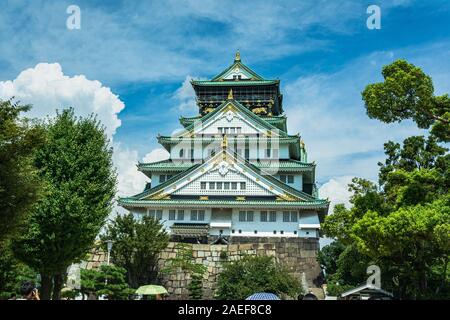 Osaka,Japan, Asia - September 2, 2019 : The Castle of Osaka Stock Photo
