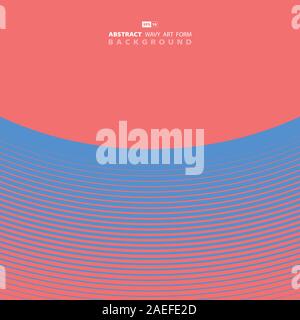 Abstract color line of circle decoration minimal design background. Use for poster, artwork, template, ad. illustration vector eps10 Stock Vector