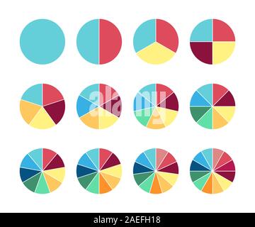 Circle chart infographic template with 12 options for presentations ...