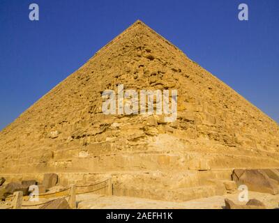 View of the Pyramid of Khafre in the Giza Necropolis. In Cairo, Egypt Stock Photo