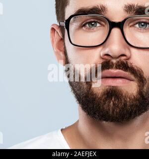 Bearded man in eyeglasses Stock Photo