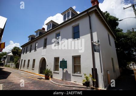 segui-kirby smith house aviles street st augustine the oldest street in the usa florida usa home to the st augustine historical society research libra Stock Photo