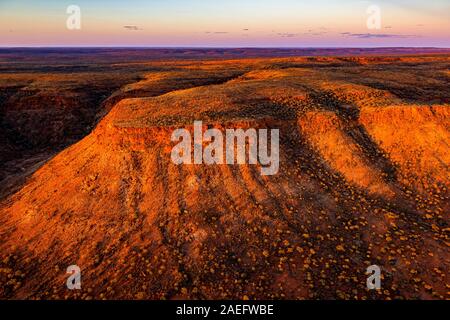 An sunset in the Australian outback in the remote Northern Territory. Stock Photo