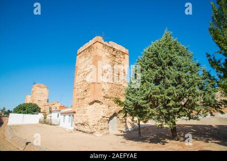 City wall. Madrigal de las Altas Torres, Avila province, Castilla Leon, Spain. Stock Photo