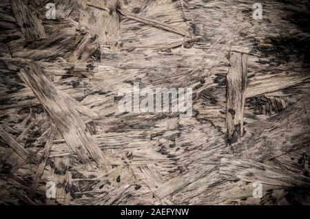 Osb wood grunge texture with black vignette Stock Photo