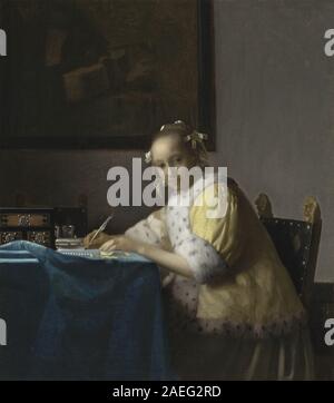 Johannes Vermeer, A Lady Writing, c 1665 A Lady Writing; circa 1665 date