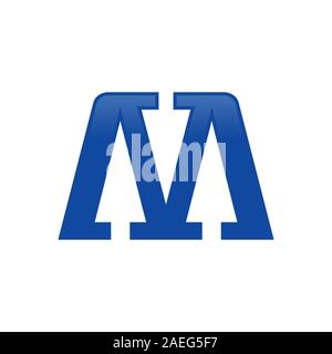 Initial M Lettermark Abstract Arrow Vector Symbol Graphic Logo Icon Design Template Stock Vector