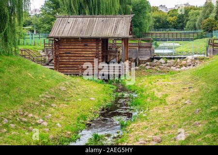 Water mill at the historical-architectural and natural landscape Museum-reserve Kolomenskoye, Moscow, Russia. Kolomenskoye was medieval Royal residenc Stock Photo