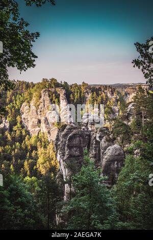 The Bastei Bridge in Dresden, Germany Stock Photo