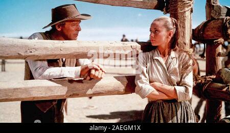 THE UNFORGIVEN 1960 United Artists film with Audrey Hepburn and Burt Lancaster Stock Photo