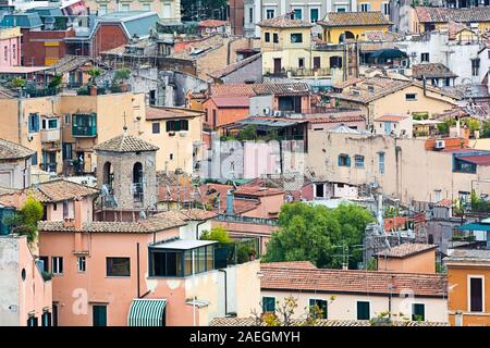 Rome, Italy - Oct 05, 2018: Beautiful view of the Eternal City roofs Stock Photo