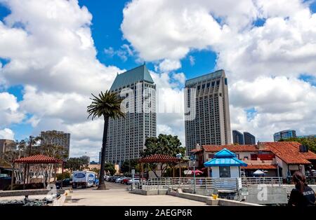 SAN DIEGO, CA, UNITED SATATES - APRIL 02,2014: View of  Manchester Grand Hyatt hotel in San Diego Downtown,California,United States of America. Stock Photo