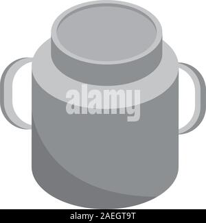 farm milk canister rural isometric icon vector illustration Stock Vector