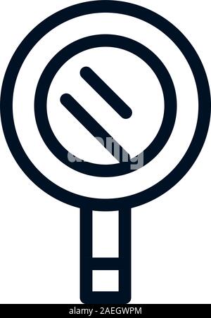 call center service business magnifying glass search line vector illustration Stock Vector