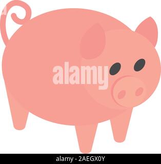 pig domestic animal isometric icon vector illustration Stock Vector ...