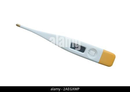 Realistic digital medical thermometer. Vector illustration. Temperature measurement instrument. Medicine and healthcare. Stock Vector