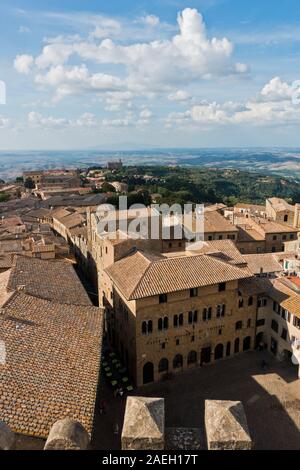 view of bell tower in volterra Stock Photo - Alamy