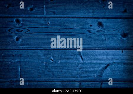 Wooden dark blue background, smooth wooden boards, table, noble wood texture. Template for design. Stock Photo