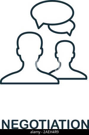 Negotiation icon. Simple element from soft skills icons collection ...