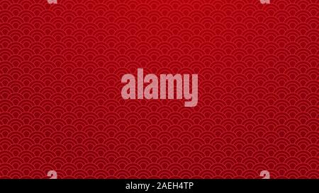 Chinese traditional oriental background. Red clouds ornament pattern on red background .Chinese new year art concept. Chinese style pattern decoration Stock Vector
