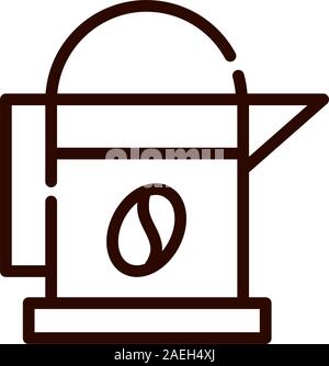 coffee drip maker line design vector illustration Stock Vector