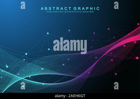 Nano technologies abstract background. Cyber technology concept. Artificial Intelligence, virtual reality, bionics, robotics, global network Stock Vector