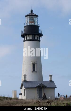 Yaquina Head Lighthouse on the coast of Oregon Stock Photo