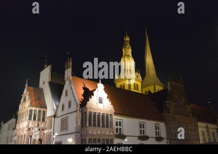 City Hall and Nicolei church in Lemgo, Germany Stock Photo