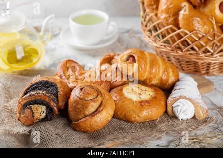 Assorted bakery products. Stock Photo