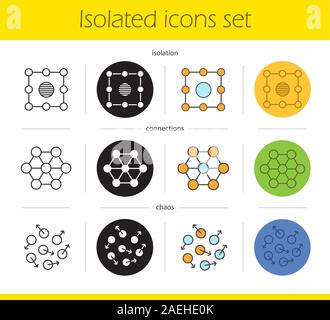 Connections color icon. Interrelation abstract metaphor. Structure ...
