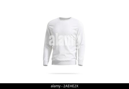 Blank white casual sweatshirt mockup, left side view Stock Photo