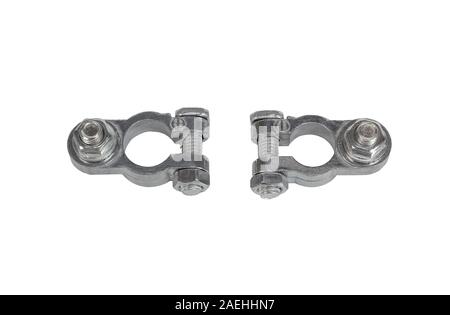 Two positive and negative metal terminal connector of car battery ...