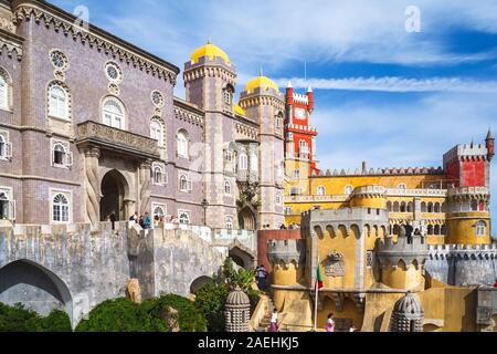 Pena Palace, Sintra, in the Lisbon Region, Portugal Stock Photo