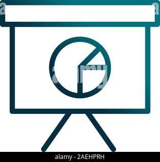 economy business presentation board statistics diagram vector illustration gradient line Stock Vector