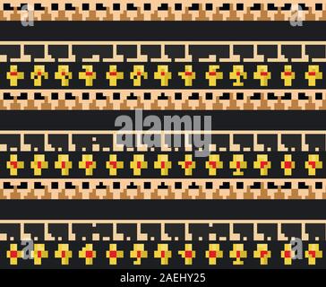 Egyptian seamless pattern. Tribal repeating texture, endless backdrop backdrop. Vector illustration Stock Vector