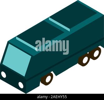 camper trip transport vehicle isometric icon vector illustration Stock Vector